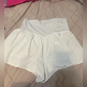 Aerie White Flowy Shorts